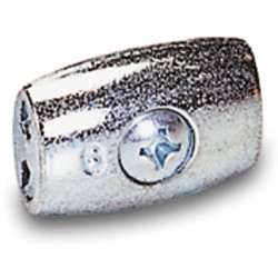 Zinc-plated connector for 2.5 mm cords and wires (Set of 5 )