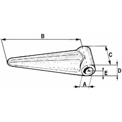 Light curved hinge ø 12mm (...