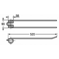 Adjustable tedder tine...
