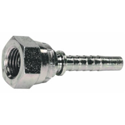 Raccord fileté femelle droit 60° - 1/4"  X 1/4" (Lot de 5)