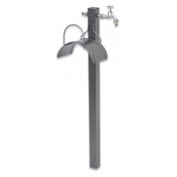 Robinet de jardin avec support mural pour tuyau d'arrosage BRADAS
