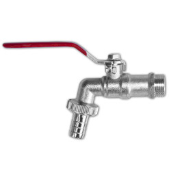 Nickel-plated 1/4 turn tap...