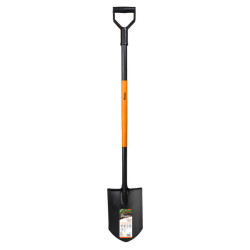 Pointed spade with hardened...
