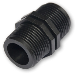 Conector roscado de polipropileno macho a macho de 3/4" (20/27) (Juego de 5)