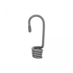 Grey metal hook for elastic...