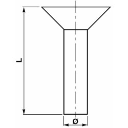 Rivets tête plate Ø 7X26...