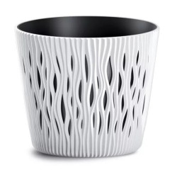 Blumentopf rund Sandy Weiß...