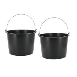 Set of 2 sturdy 16L black...