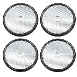 Catadioptre ø 60 blanc avec trou (Lot de 4 )