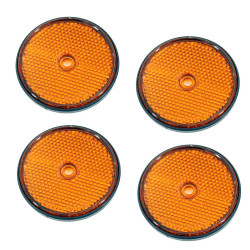 Catadioptre ø 60 orange avec trou (Lot de 4 )