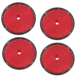 Catadioptre ø 60 rouge avec trou (Lot de 4 )