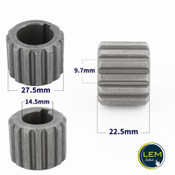 Conical splined coupling...
