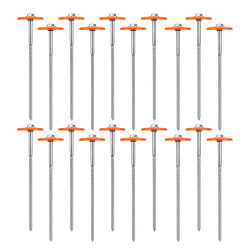 Boite de 20 Clous filetés de Fixation d'Ancrage pour Bâche Non Tissée