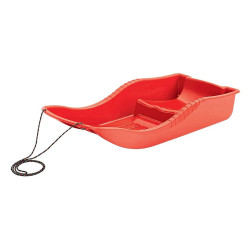 Red plastic snow sled for...