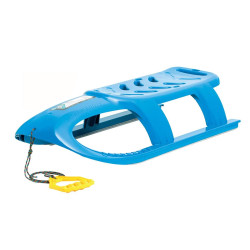 Luge traîneau bleu avec patins en acier - Modèle Bullet