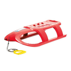 Luge traîneau rouge avec patins en acier - Modèle Bullet