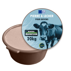 Bloc à lécher minéral 20kg Magnésium pour bovins