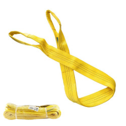 Sangle élingue plate double de levage avec boucles  - 3T - Longueur 3m