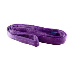 Sangle élingue plate double de levage avec boucles  - 1T - Longueur 4m