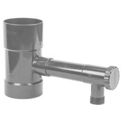 Collecteur gouttière récupérateur d'eau de pluie avec vanne 100mm / GZ 1"
