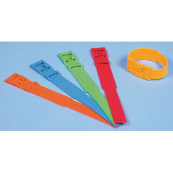 Pulsera de marca con clip rojo